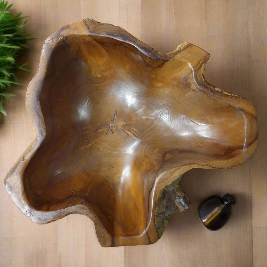 Cemong Rustic Teak Bowl 35cm Home Accessories at World Of Decor NZ