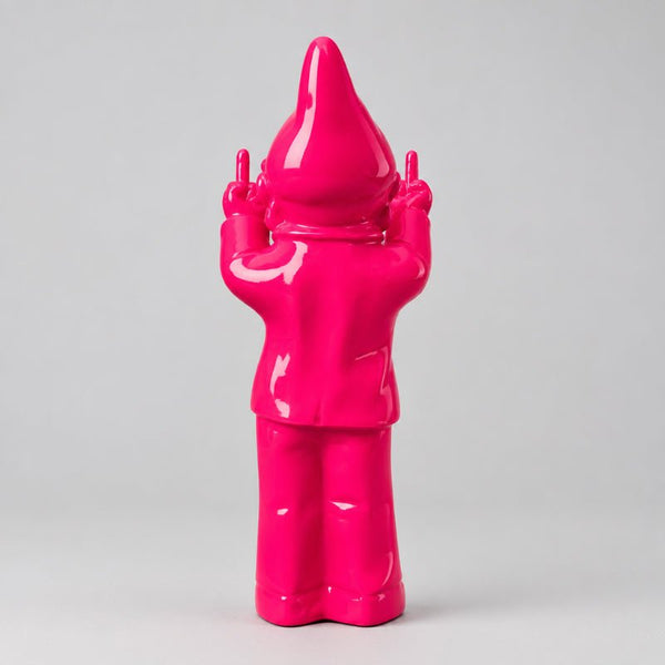 Cheeky 2 Finger Gnome 32cm-Pink SCULPTURE/ORNAMENT & ANIMAL at World Of Decor NZ