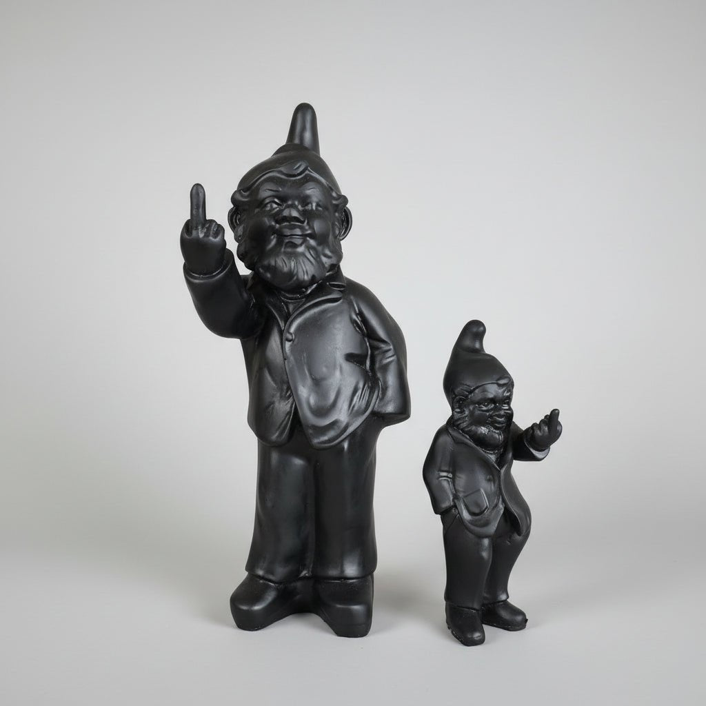 Cheeky Baby Gnome 20cm - Black SCULPTURE/ORNAMENT & ANIMAL at World Of Decor NZ