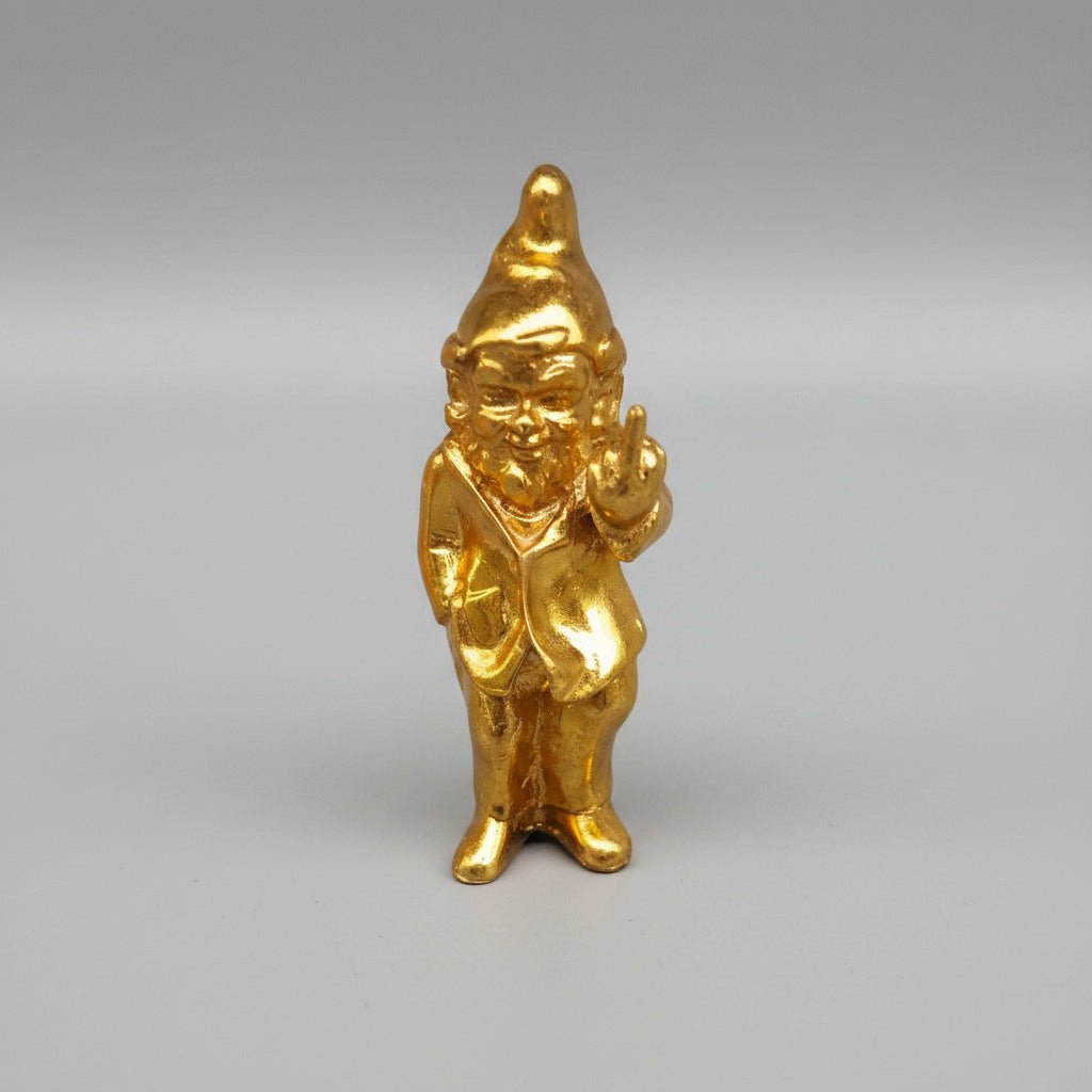 Cheeky Baby Gnome 20cm-Gold Poly Resin Figurines & Animals at World Of Decor NZ