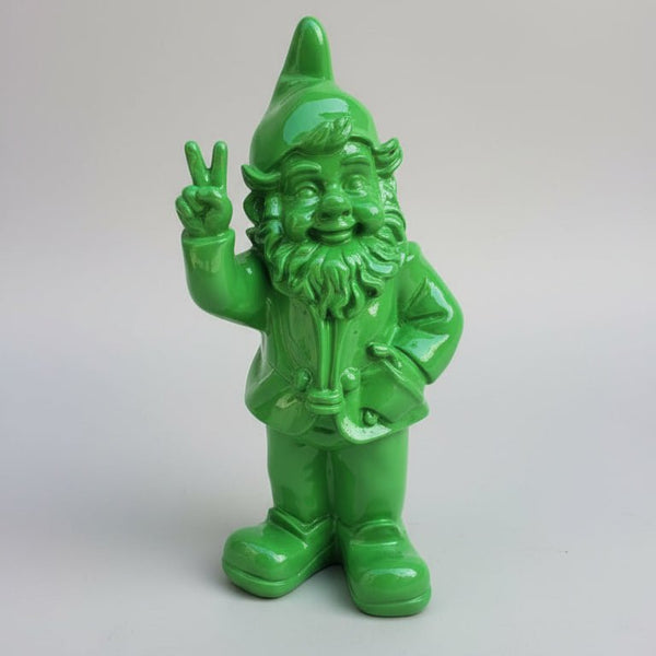 Cheeky Gnome 35cm - Dark Green SCULPTURE/ORNAMENT & ANIMAL at World Of Decor NZ