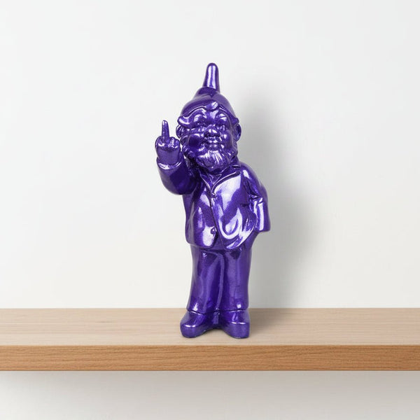 Cheeky Gnome 35cm-Metallic Purple SCULPTURE/ORNAMENT & ANIMAL at World Of Decor NZ