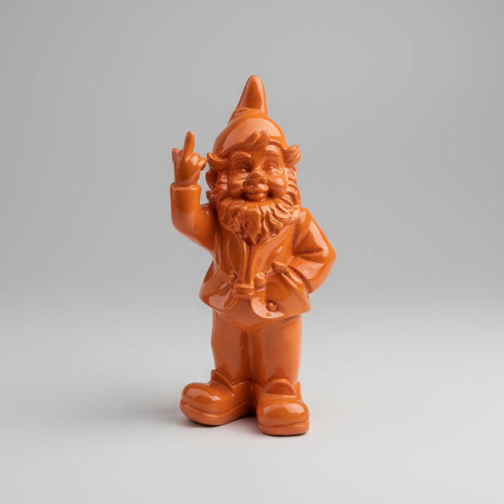 Cheeky Gnome 35cm - Orange SCULPTURE/ORNAMENT & ANIMAL at World Of Decor NZ