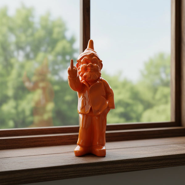 Cheeky Gnome 35cm-Orange SCULPTURE/ORNAMENT & ANIMAL at World Of Decor NZ
