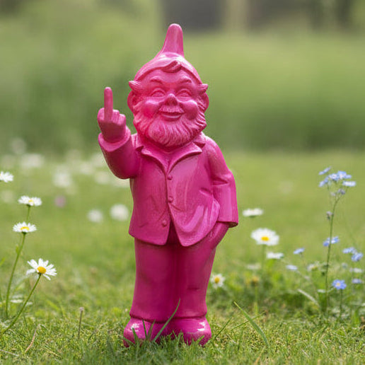 Cheeky Gnome - Pink SCULPTURE/ORNAMENT & ANIMAL at World Of Decor NZ