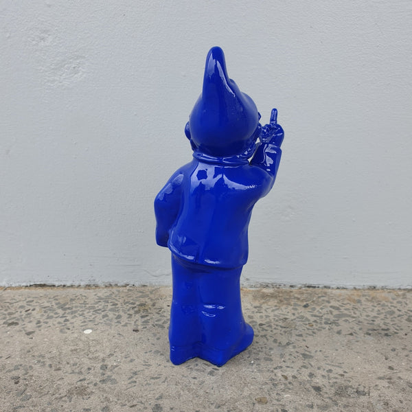 Cheeky Gnome Statue - Blue Poly Resin Figurines & Animals at World Of Decor NZ