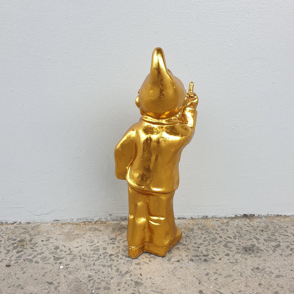 Cheeky Gnome Statue - Gold at World Of Decor NZ