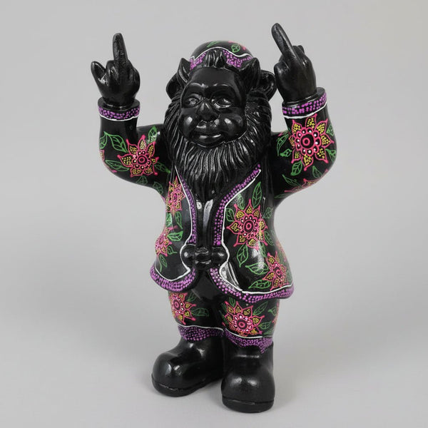 Cheeky Happy Gnome 2 Fingers 48cm - Batik SCULPTURE/ORNAMENT & ANIMAL at World Of Decor NZ