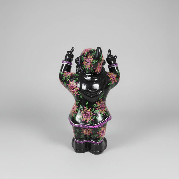 Cheeky Happy Gnome 2 Fingers 48cm - Batik SCULPTURE/ORNAMENT & ANIMAL at World Of Decor NZ