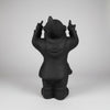 Cheeky Happy Gnome 2 Fingers 48cm Black SCULPTURE/ORNAMENT & ANIMAL at World Of Decor NZ