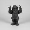 Cheeky Happy Gnome 2 Fingers 48cm Black SCULPTURE/ORNAMENT & ANIMAL at World Of Decor NZ