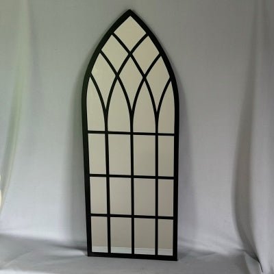 Church Mirror - Black 47x115cm MIRRORS at World Of Decor NZ