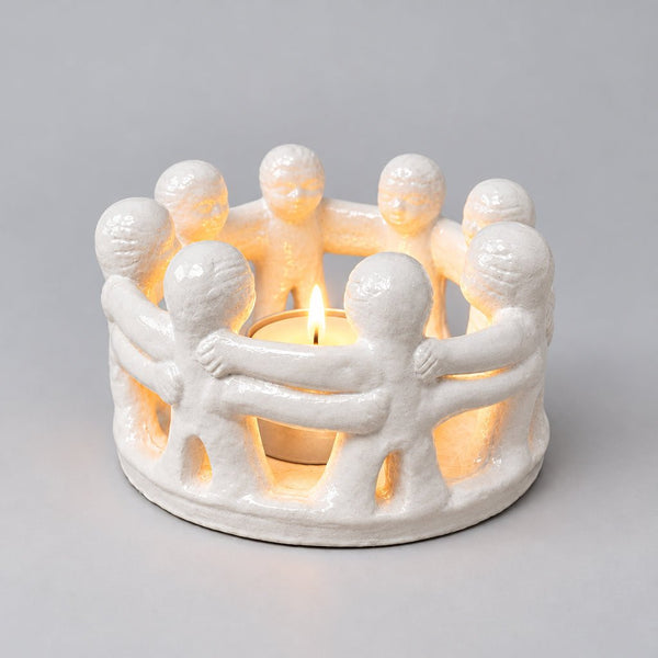 Circle of 8 Friends Candle Holder-White Candle,Tealight & Incense Holders at World Of Decor NZ