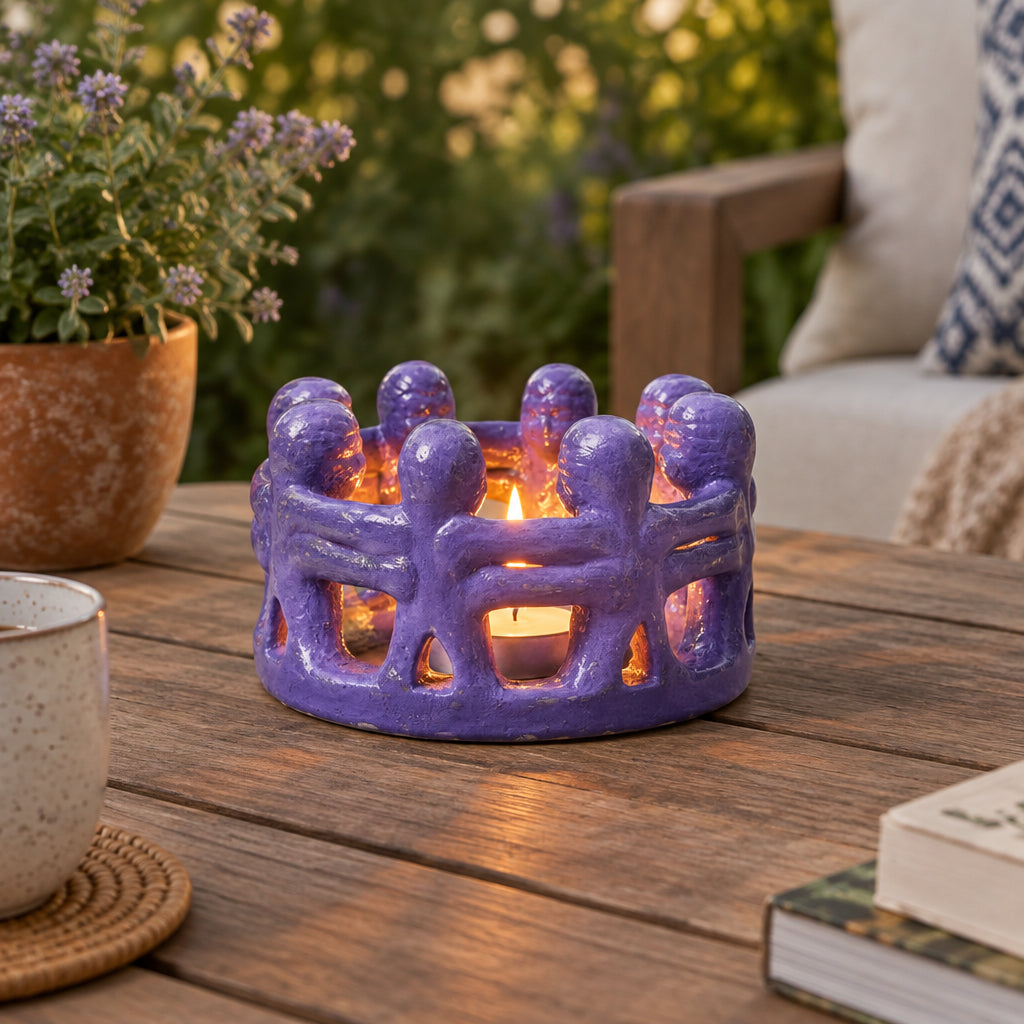 Circle of 8 Friends - Purple Wash CANDLES HOLDER at World Of Decor NZ