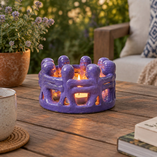 Circle of 8 Friends - Purple Wash CANDLES HOLDER at World Of Decor NZ