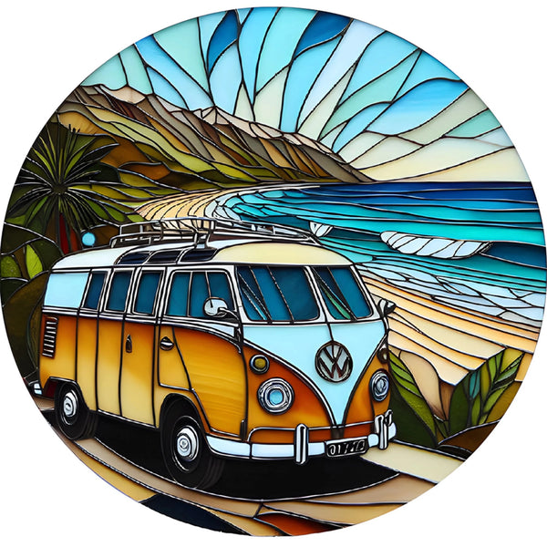 Combi Van Stained Glass Hanger 11.5cm Wall Art, Affirmations & Hangings at World Of Decor NZ