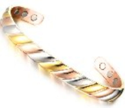 Copper Bracelet - Gold/Silver/Copper Ribon Copper Bracelet at World Of Decor NZ