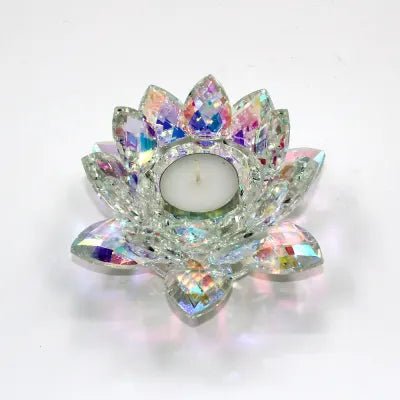 Crystal Lotus Flower Tealight Holder at World Of Decor NZ