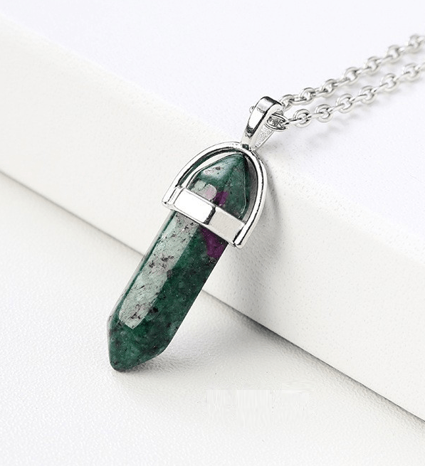 Crystal Pendant - Dragon Blood Crystal, Chakra Stone Bracelet, Necklace at World Of Decor NZ