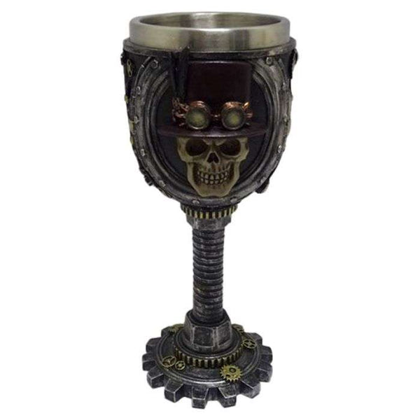 Decorative Steampunk Skull Goblet Collectibles/Novelties/Wheels at World Of Decor NZ
