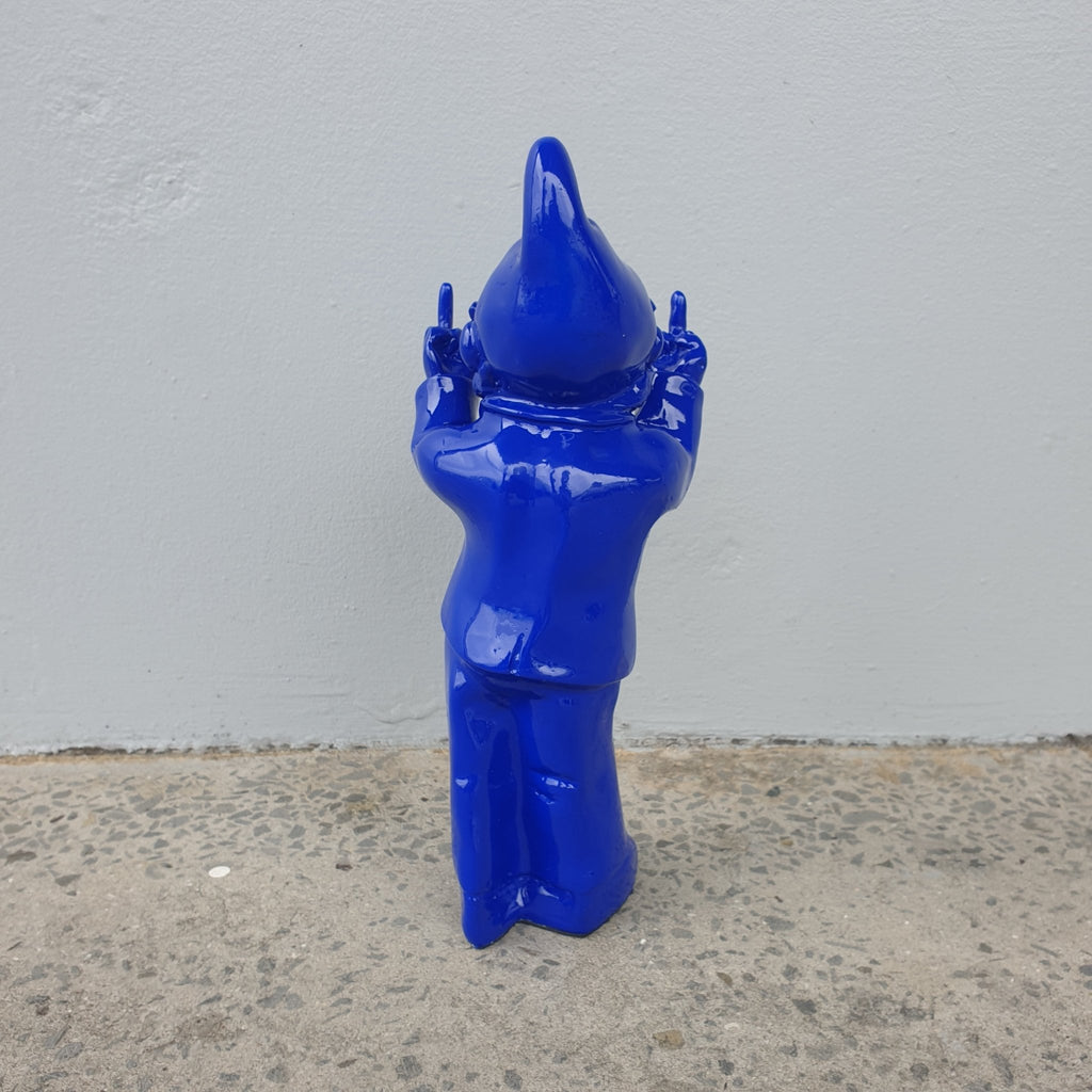 Double Finger Gnome - Blue Poly Resin Figurines & Animals at World Of Decor NZ