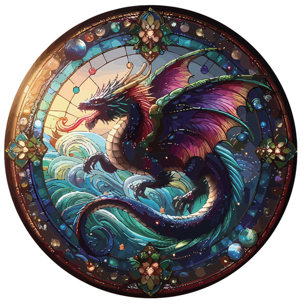 Dragon Stained Glass Hanger WALLHANGING at World Of Decor NZ