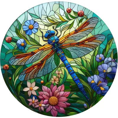 Dragonfly Stained Glass Hanger 11.5cm Wall Art, Affirmations & Hangings at World Of Decor NZ