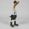 Duck Black & White Strip 35cm SCULPTURE/ORNAMENT & ANIMAL at World Of Decor NZ