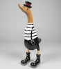 Duck Black & White Strip 35cm SCULPTURE/ORNAMENT & ANIMAL at World Of Decor NZ