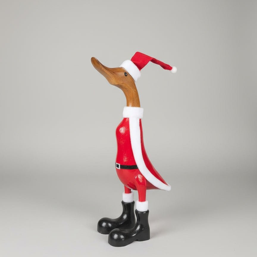 Duck Santa 35cm SCULPTURE/ORNAMENT & ANIMAL at World Of Decor NZ
