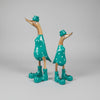 Duck Turquoise Dot 35cm SCULPTURE/ORNAMENT & ANIMAL at World Of Decor NZ