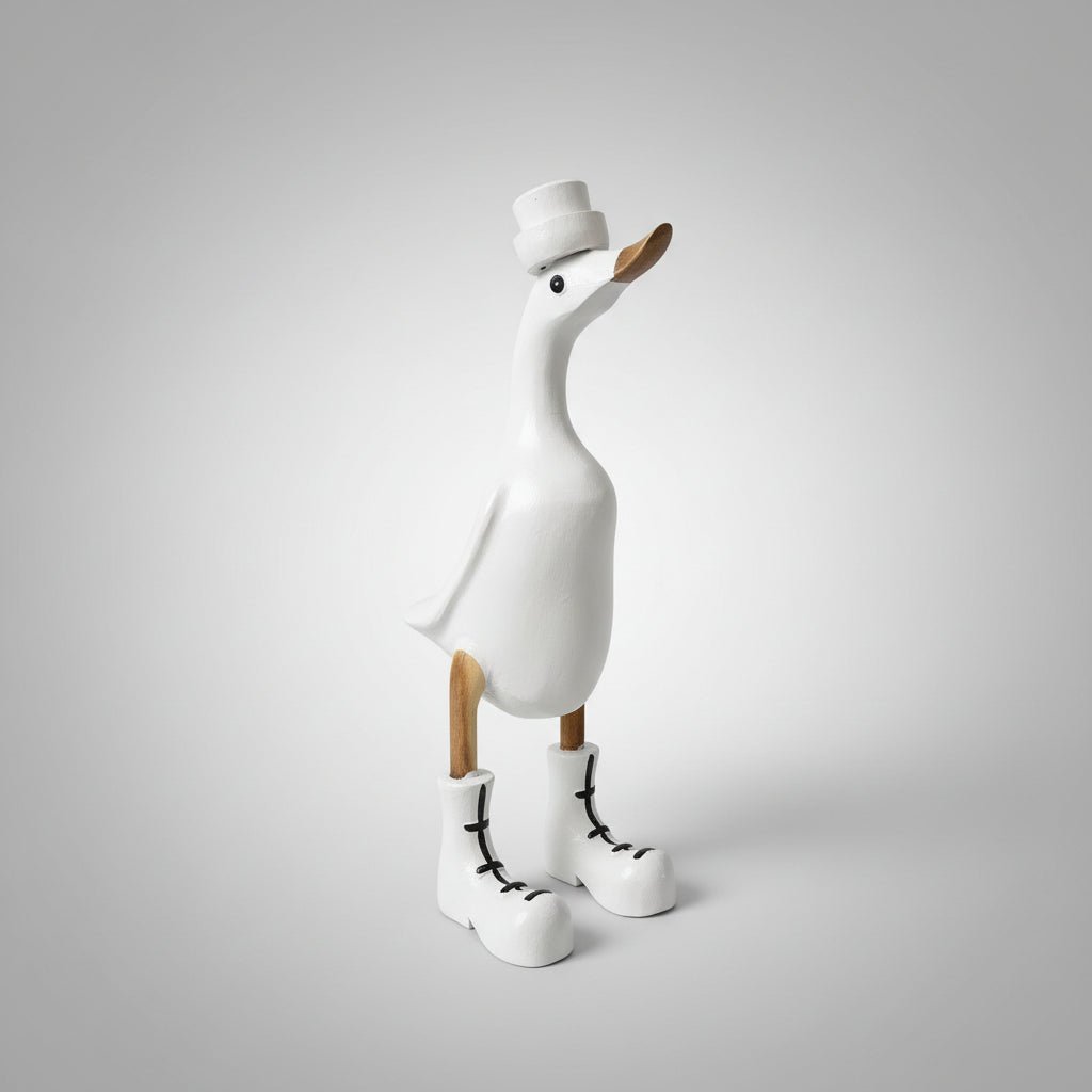 Duck - White 30cm SCULPTURE/ORNAMENT & ANIMAL at World Of Decor NZ