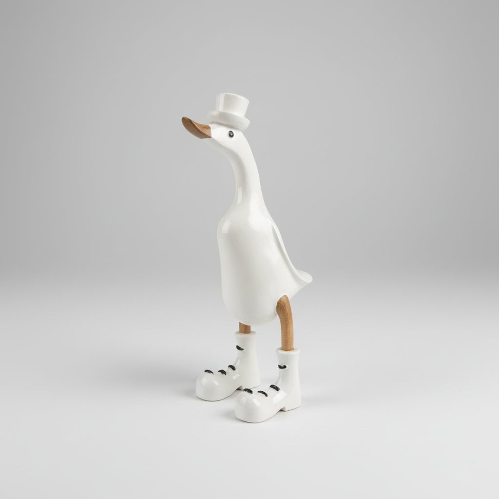 Duck - White 30cm SCULPTURE/ORNAMENT & ANIMAL at World Of Decor NZ