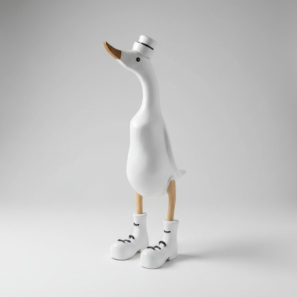 Duck - White 35cm SCULPTURE/ORNAMENT & ANIMAL at World Of Decor NZ