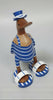 Duck With Jandles Blue strip SCULPTURE/ORNAMENT & ANIMAL at World Of Decor NZ
