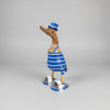 Duck With Jandles Blue Strip SCULPTURE/ORNAMENT & ANIMAL at World Of Decor NZ