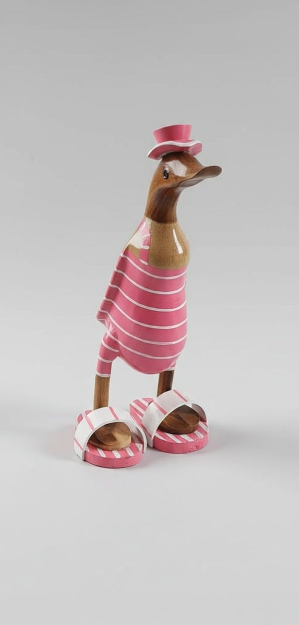 Duck With Jandles Pink SCULPTURE/ORNAMENT & ANIMAL at World Of Decor NZ