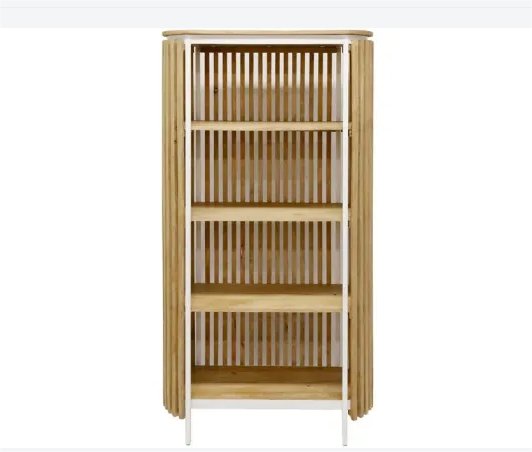 Elipe Book Shelf - Natural & White Furniture at World Of Decor NZ