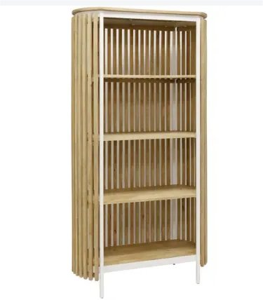 Elipe Book Shelf - Natural & White Furniture at World Of Decor NZ