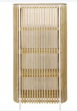 Elipe Book Shelf - Natural & White Furniture at World Of Decor NZ
