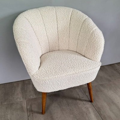 Fabric Wheat colo rBoucle Chair Furniture at World Of Decor NZ
