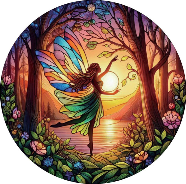 Fairy Stained Glass Hanger WALLHANGING at World Of Decor NZ