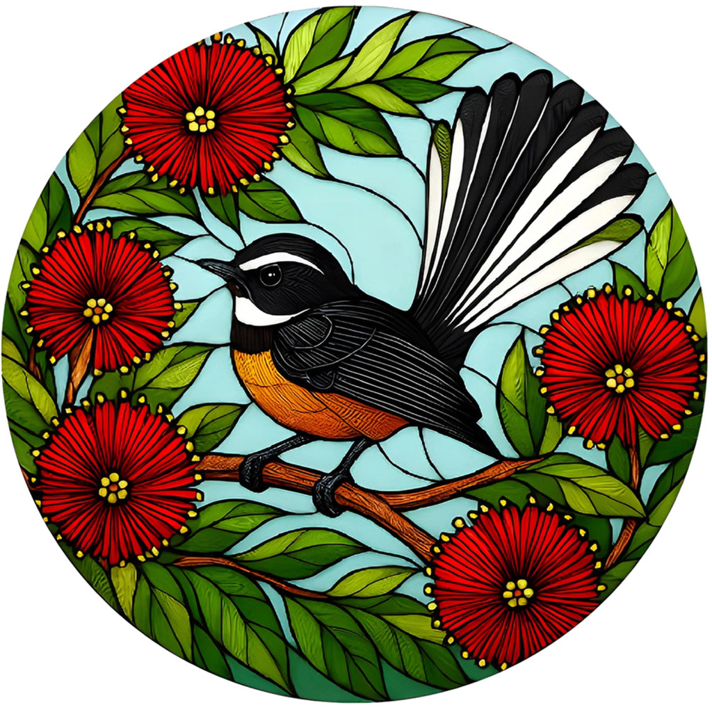 Fantail Stained Glass Hanger 11.5cm Wall Art, Affirmations & Hangings at World Of Decor NZ