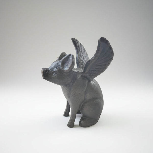Flying Pig 14cm METAL/CAST IRON at World Of Decor NZ