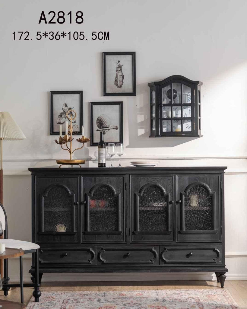 Frech Retro Sideboard Cabinet 106cm - Black FURNITURE at World Of Decor NZ