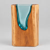 Gamal Wood Rectangular Vase Polished 25cm VASES at World Of Decor NZ