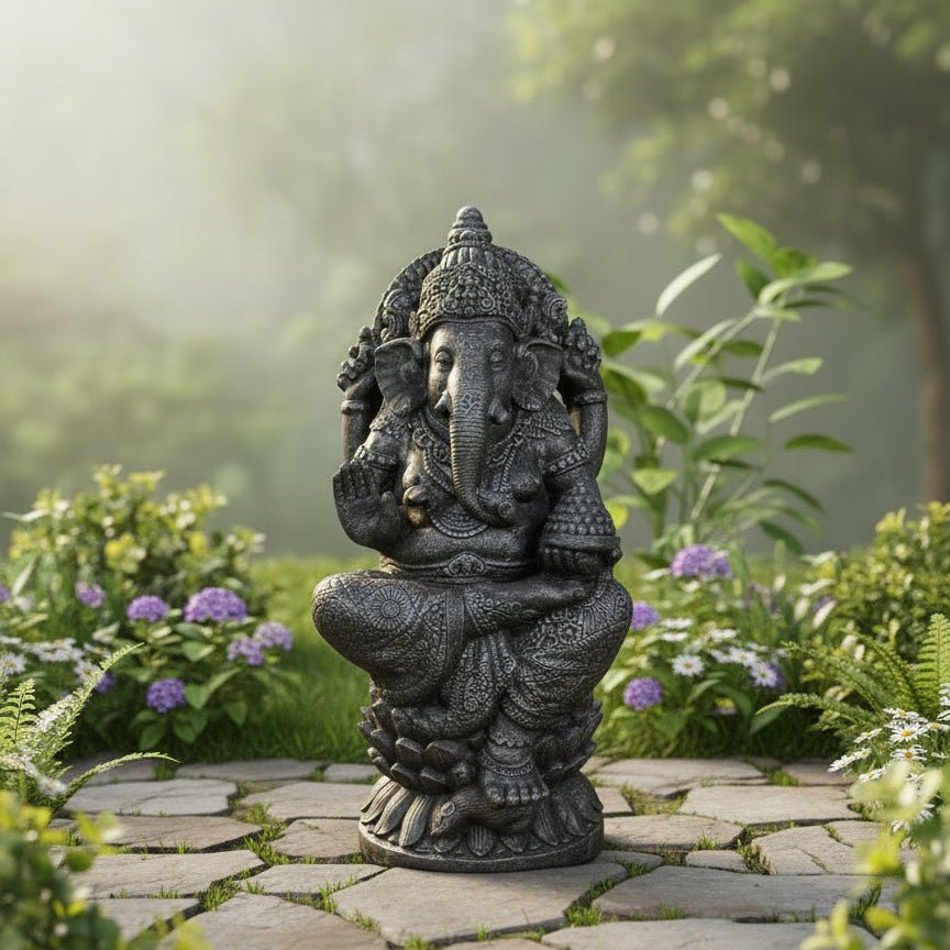 Ganesh Statue Leg Up 110cm GARDEN & OUTDOOR at World Of Decor NZ