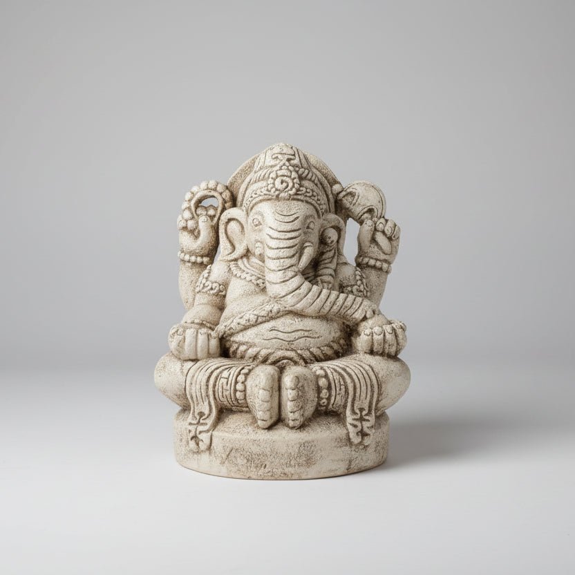 Ganesh Statue Teracotta 37cm - Cream GANESH at World Of Decor NZ
