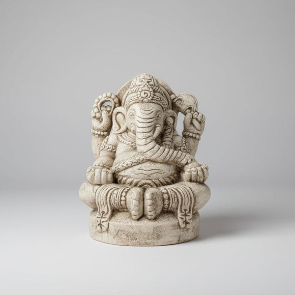 Ganesh Statue Teracotta 37cm - Cream GANESH at World Of Decor NZ