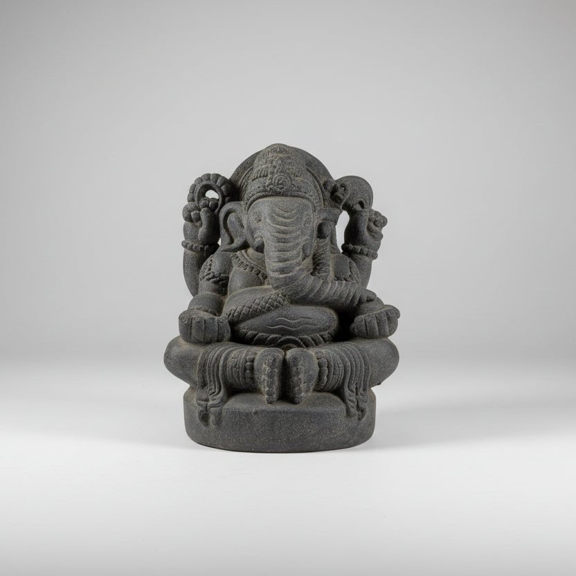 Ganesh Statue Teracotta 37cm - Grey GANESH at World Of Decor NZ